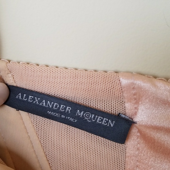 ALEXANDER MCQUEEN 2000s VINTAGE Jersey & Silk Corset Mini Dress. - Picture 5 of 8